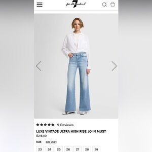 COPY - 7 for all man kind wide legged jeans - cropped